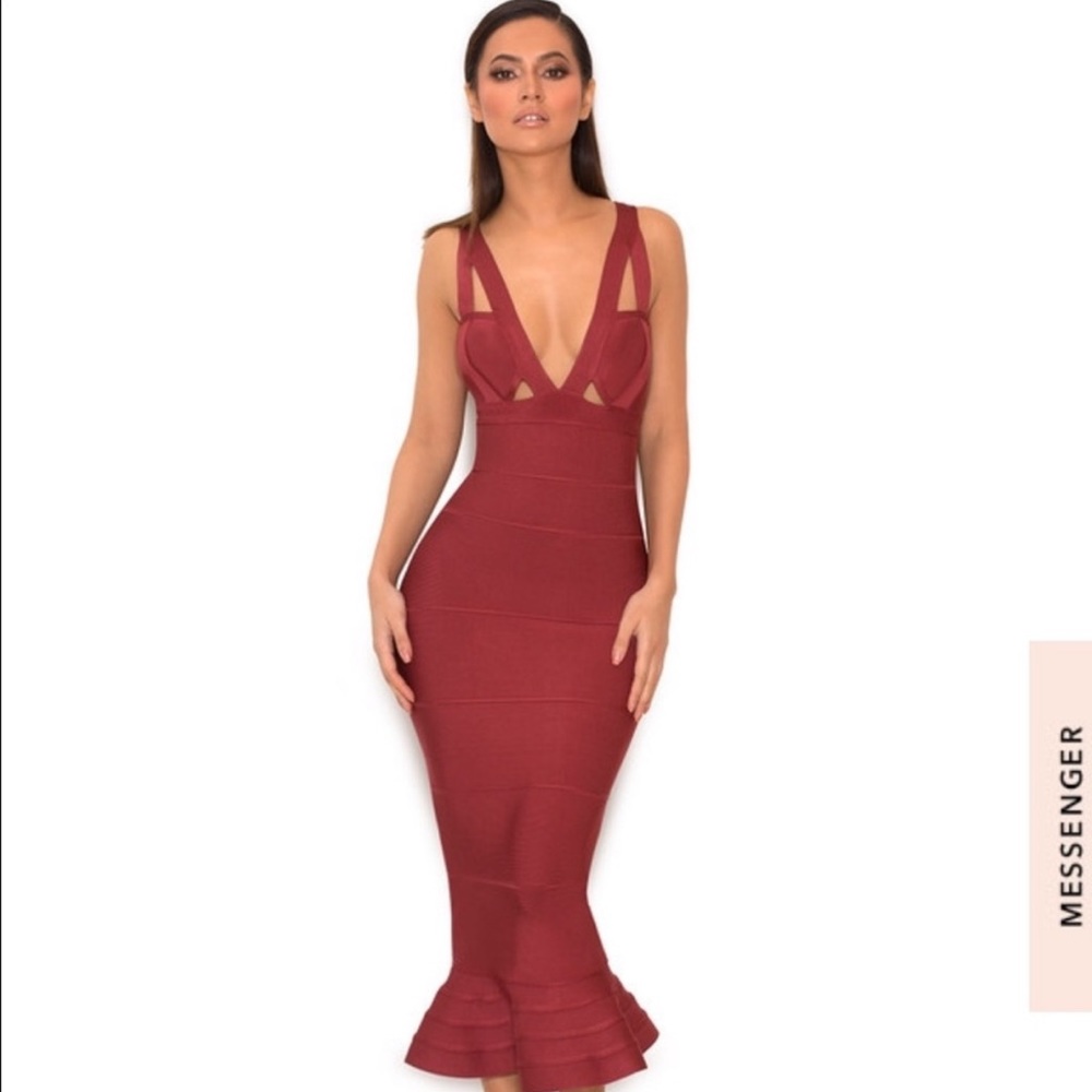 House of Cb Burgundy dress